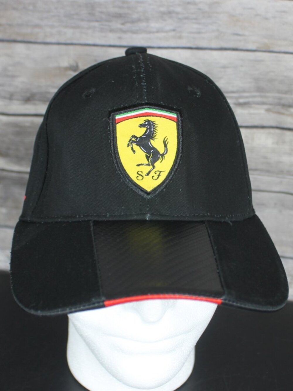 Scuderia Ferrari Black Racing Baseball Cap Hat Adjustable Embroidered Logo Men's
